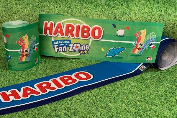Haribo sur non tissé 100 % recyclé